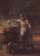 Jean Francois Millet Peasant confect the buck oil on canvas